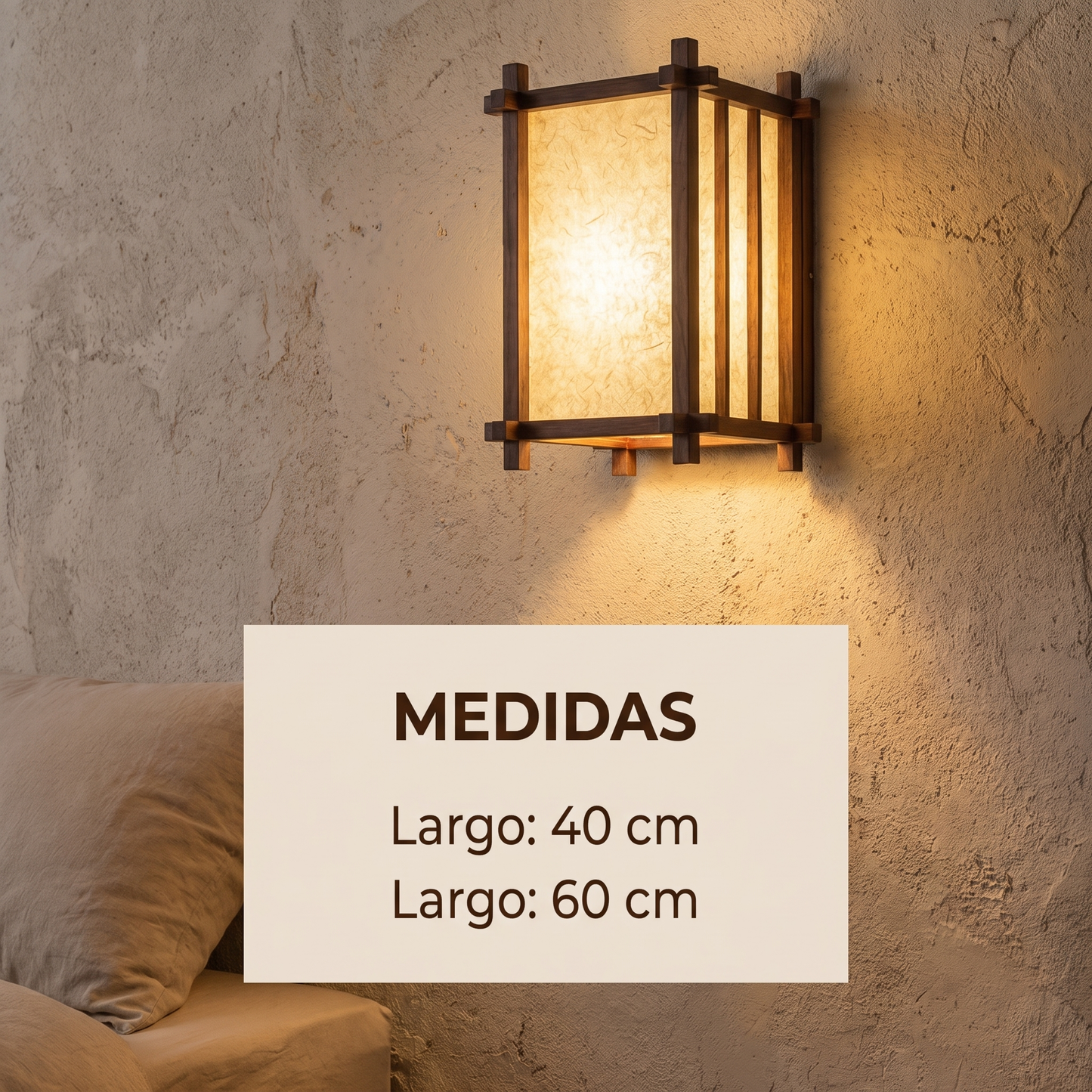 Medidas de la lámpara de pared