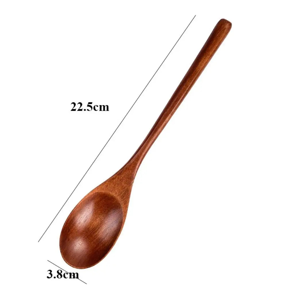Cuchara y Tenedor de Madera Natural Hechos a Mano