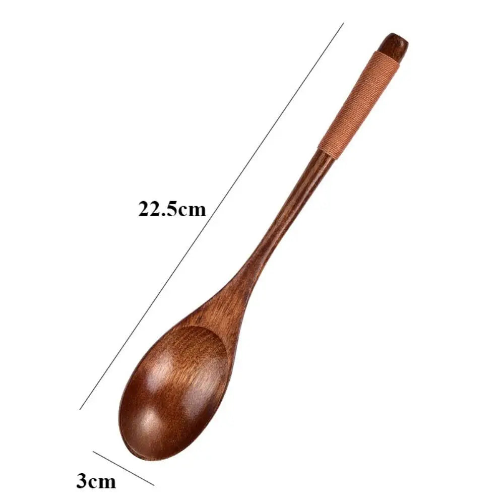 Cuchara y Tenedor de Madera Natural Hechos a Mano