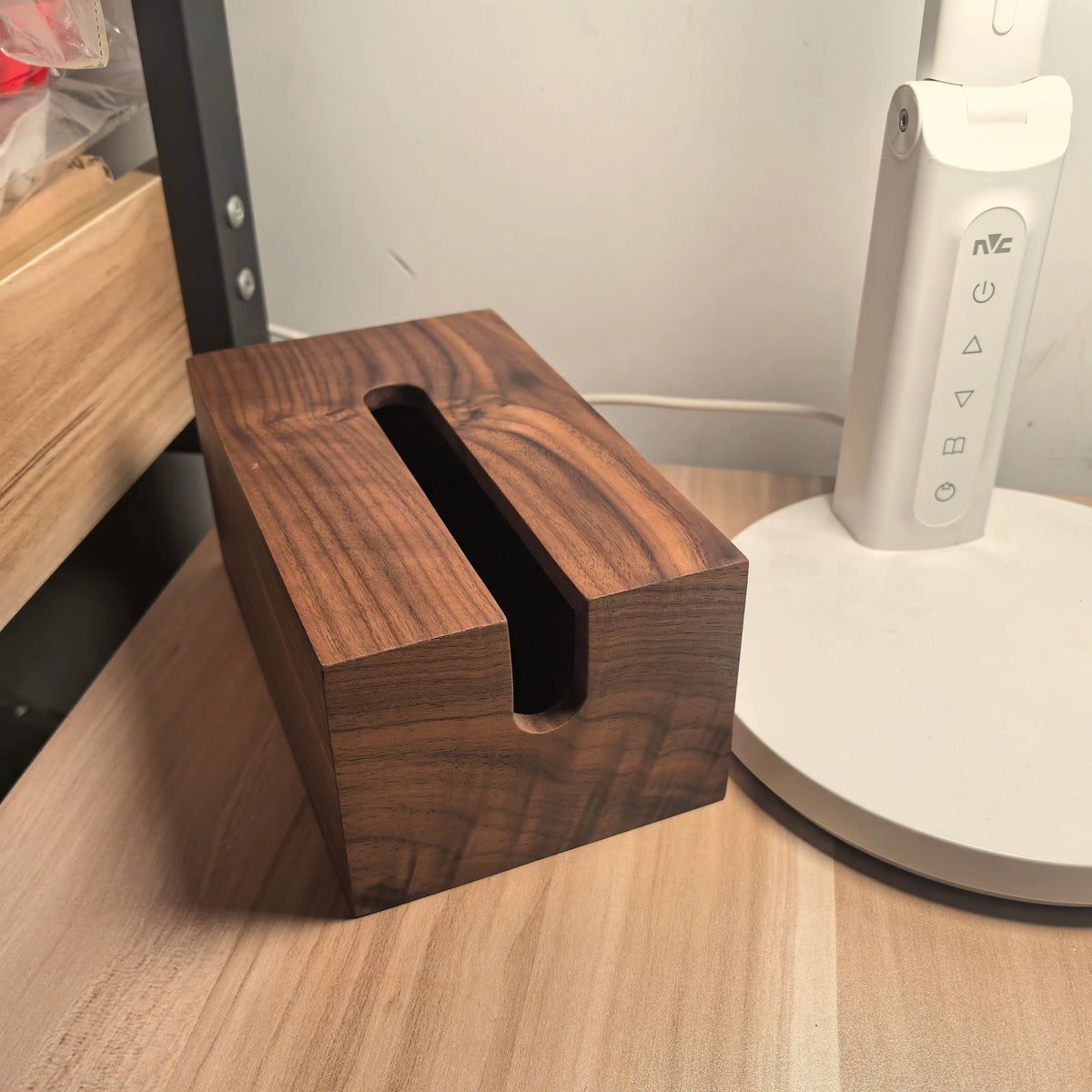 Caja para Pañuelos de Nogal Negro