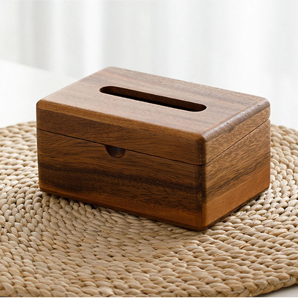 Caja para Pañuelos de Nogal Negro
