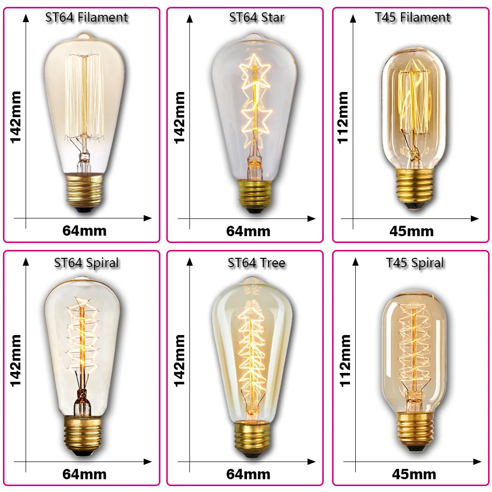 Foco Edison Retro de Filamento E27