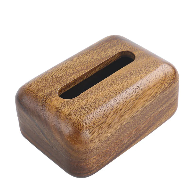 Caja para Pañuelos de Nogal con Tapa Extraíble