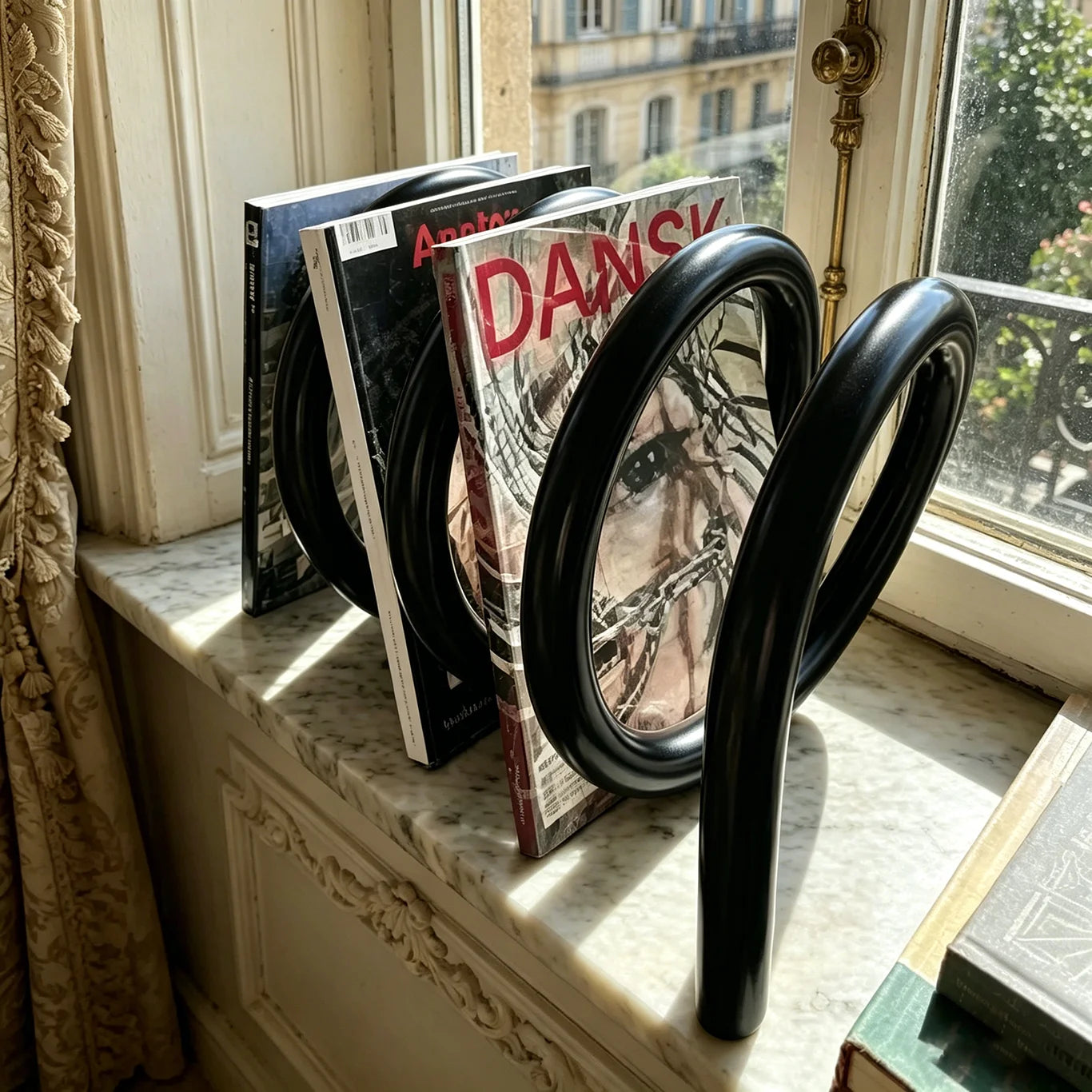 Librero de Escritorio Giratorio en Espiral de Metal
