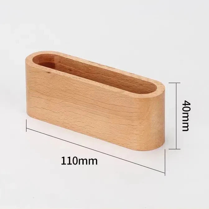 Tarjetero de Madera de Haya para Escritorio