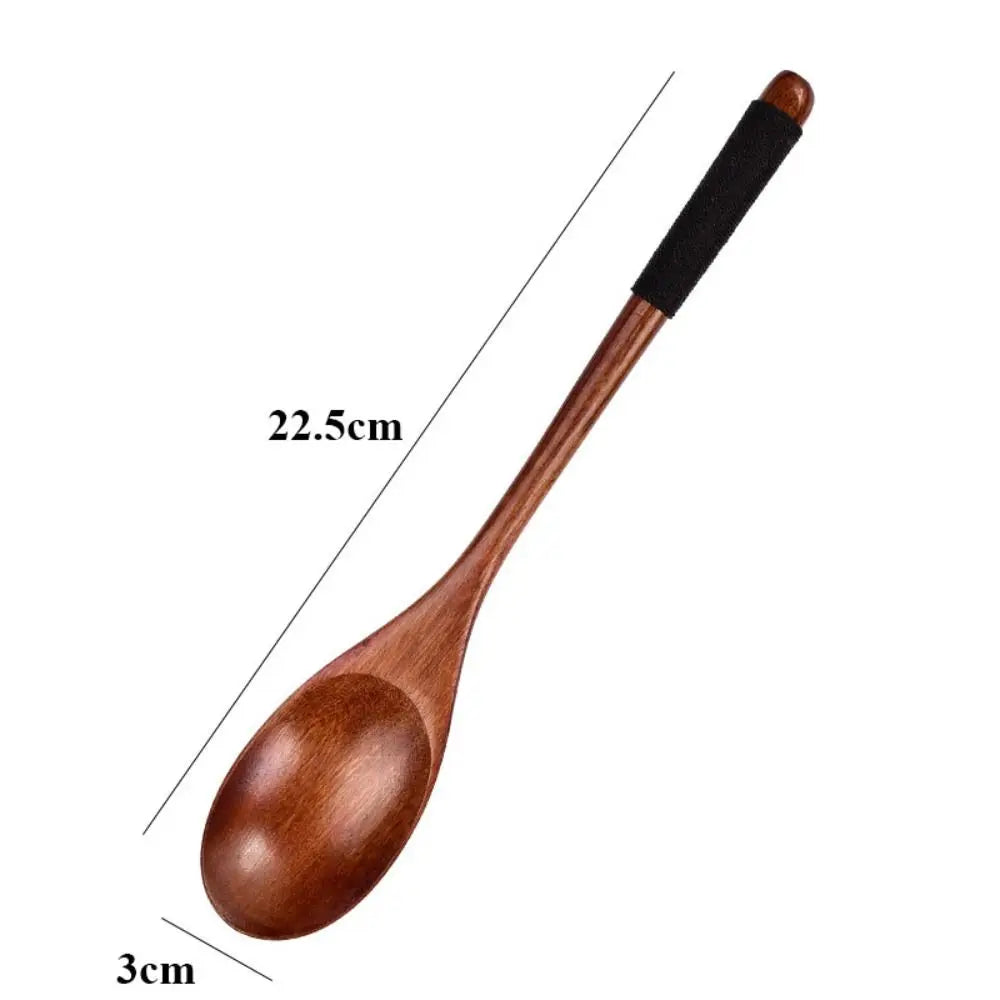 Cuchara y Tenedor de Madera Natural Hechos a Mano