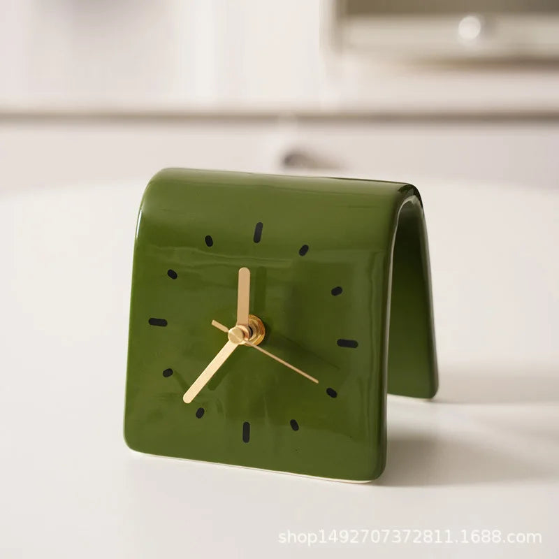 Reloj de Mesa de Cerámica Minimalista