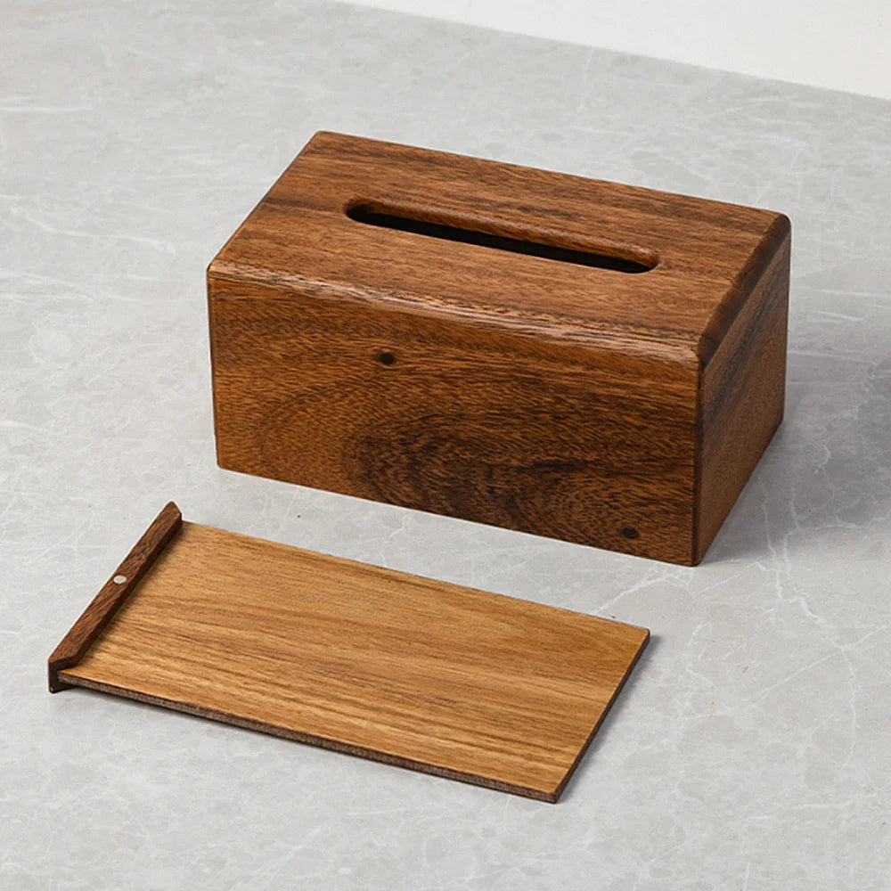 Caja para Pañuelos de Nogal Negro