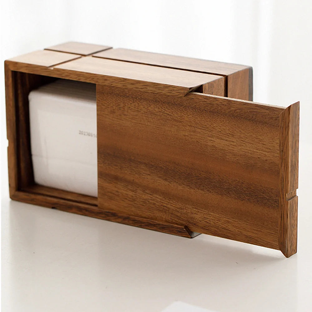 Caja para Pañuelos de Nogal Negro