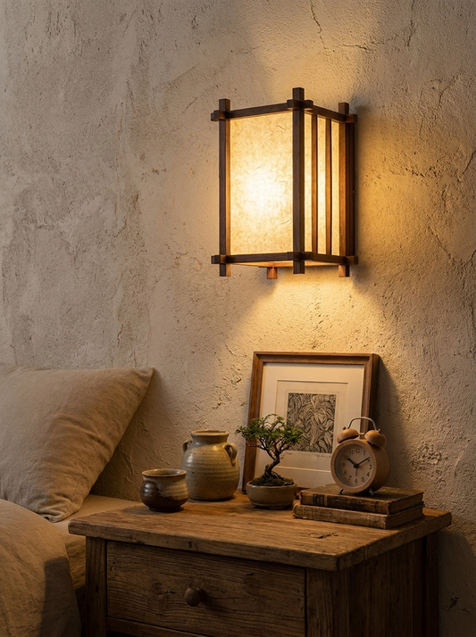 Lámpara de Pared Japandi de Hierro y Acrílico