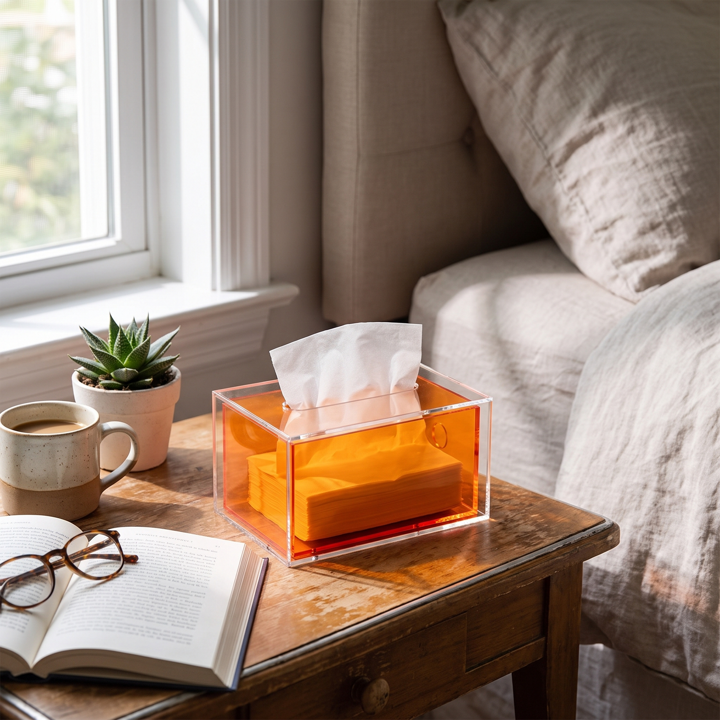 Caja para Pañuelos de Acrílico Transparente - lifestyle