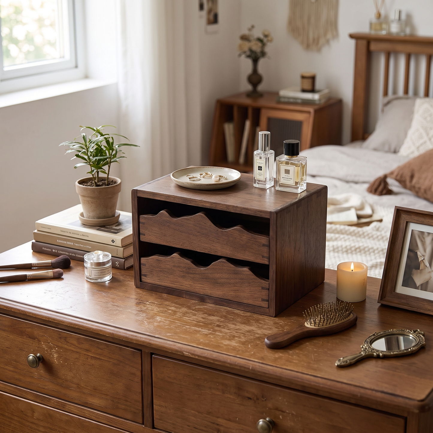 Caja de Almacenamiento de Madera con Cajones - lifestyle