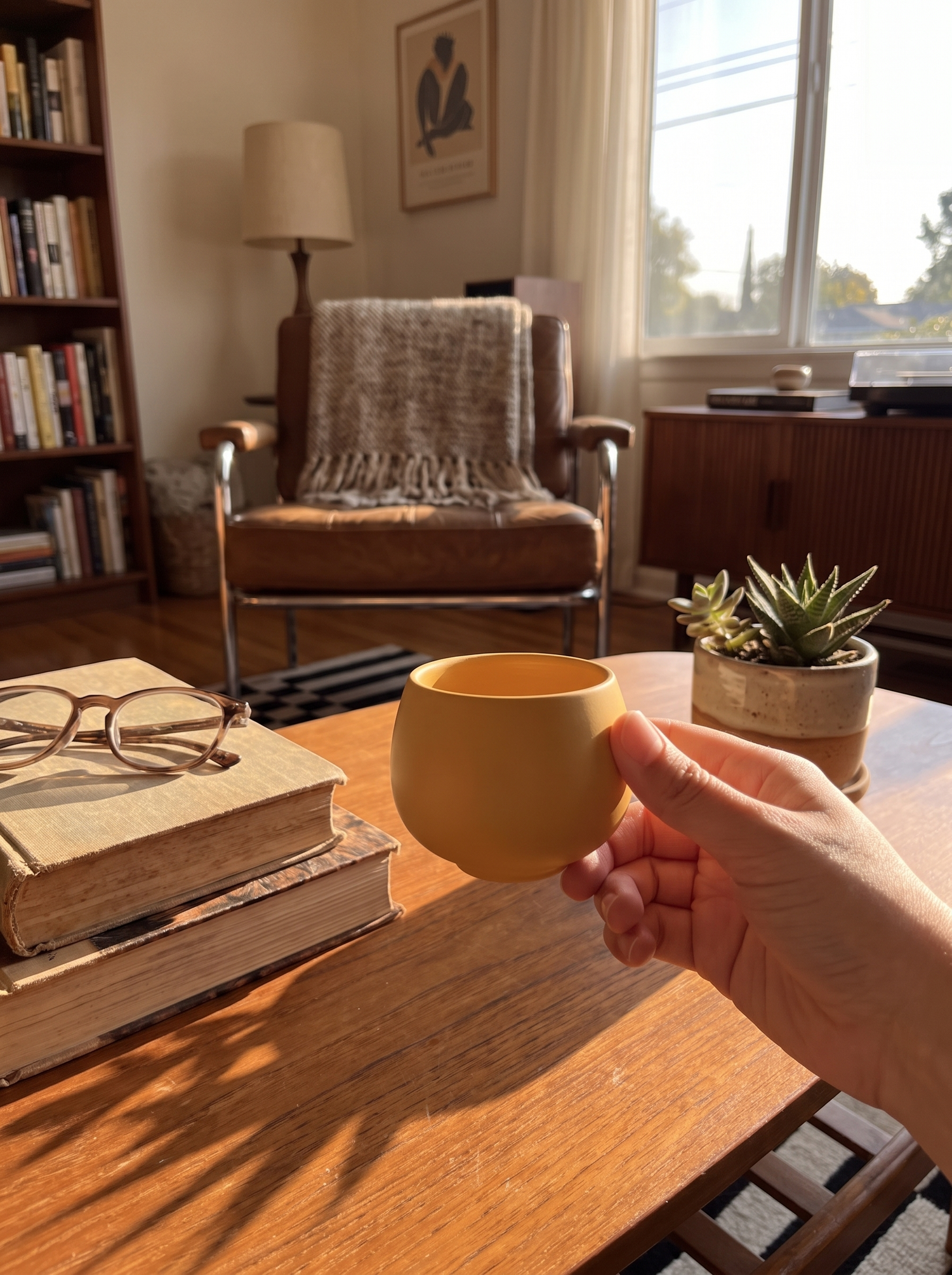 Taza Espresso de Arcilla Amarilla: Arcilla con huella artesanal