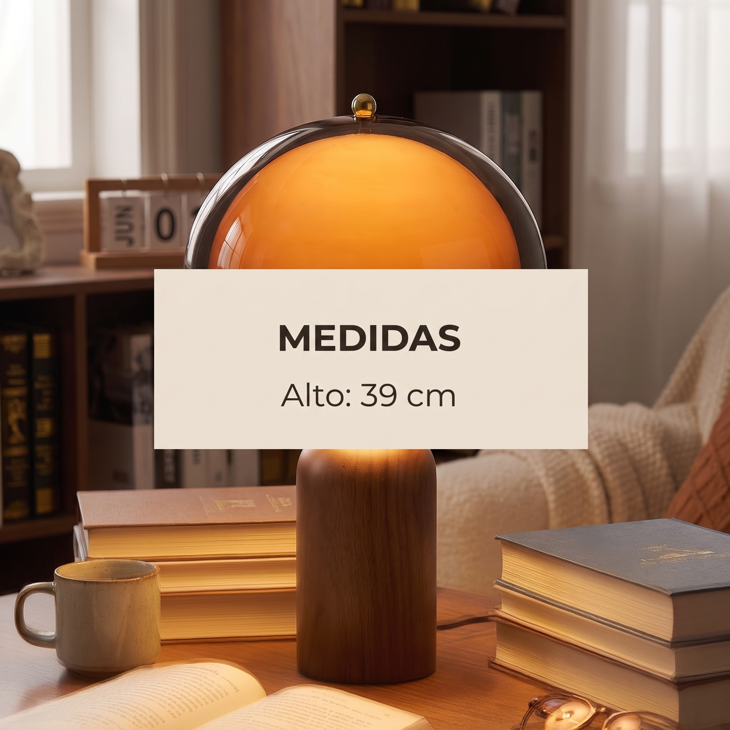Medidas de la lámpara de mesa