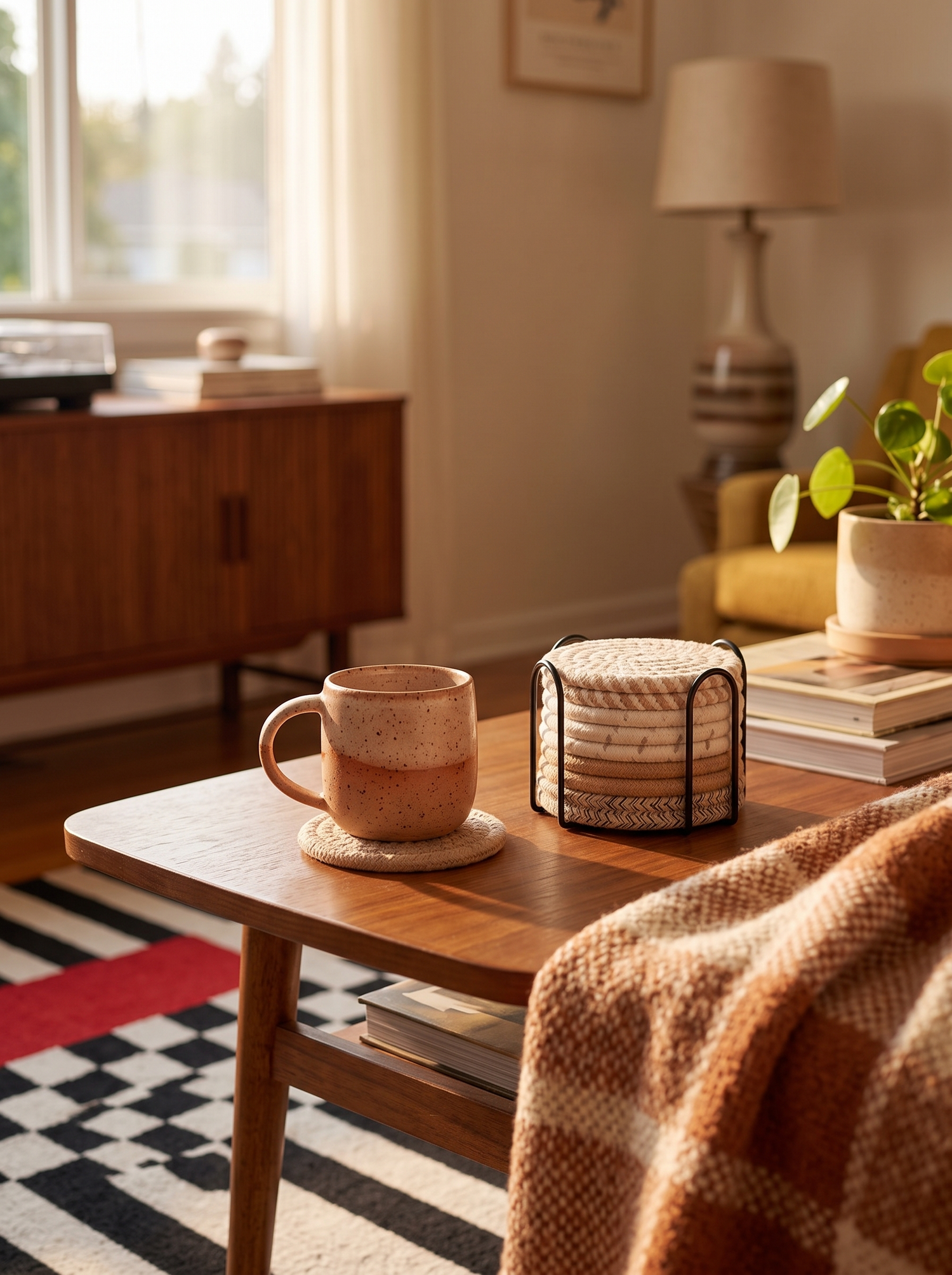 Posavasos Absorbentes de Algodón y Lino, 4 Piezas Protege la mesa con estilo