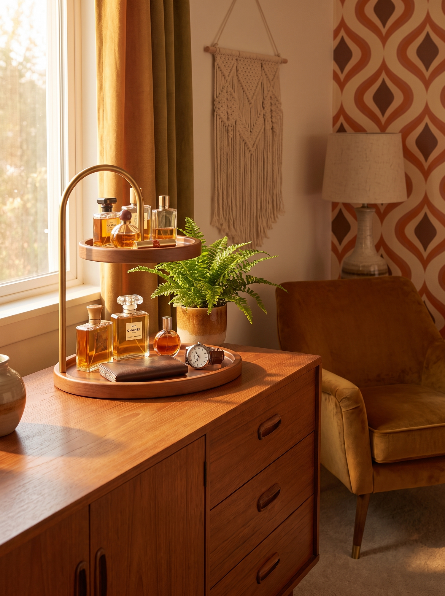 Organizador de Bambú de Dos Niveles para Joyería y Perfumes Bambú con carácter