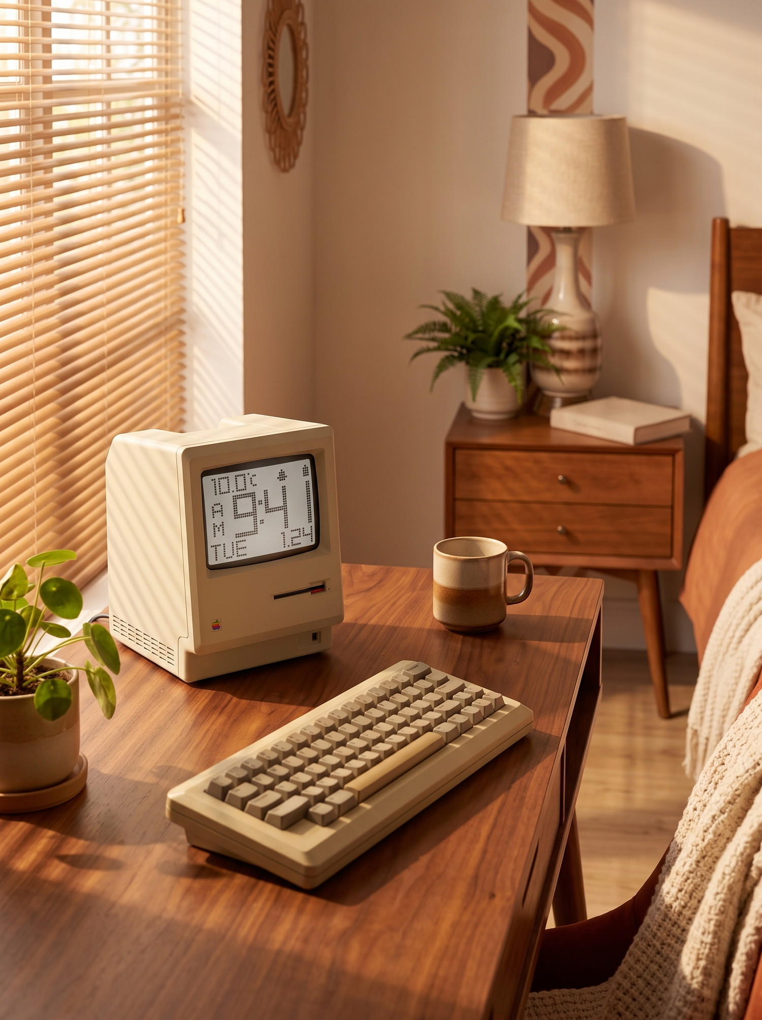 Reloj Despertador Retro Maclock Hora y alarma a la vista
