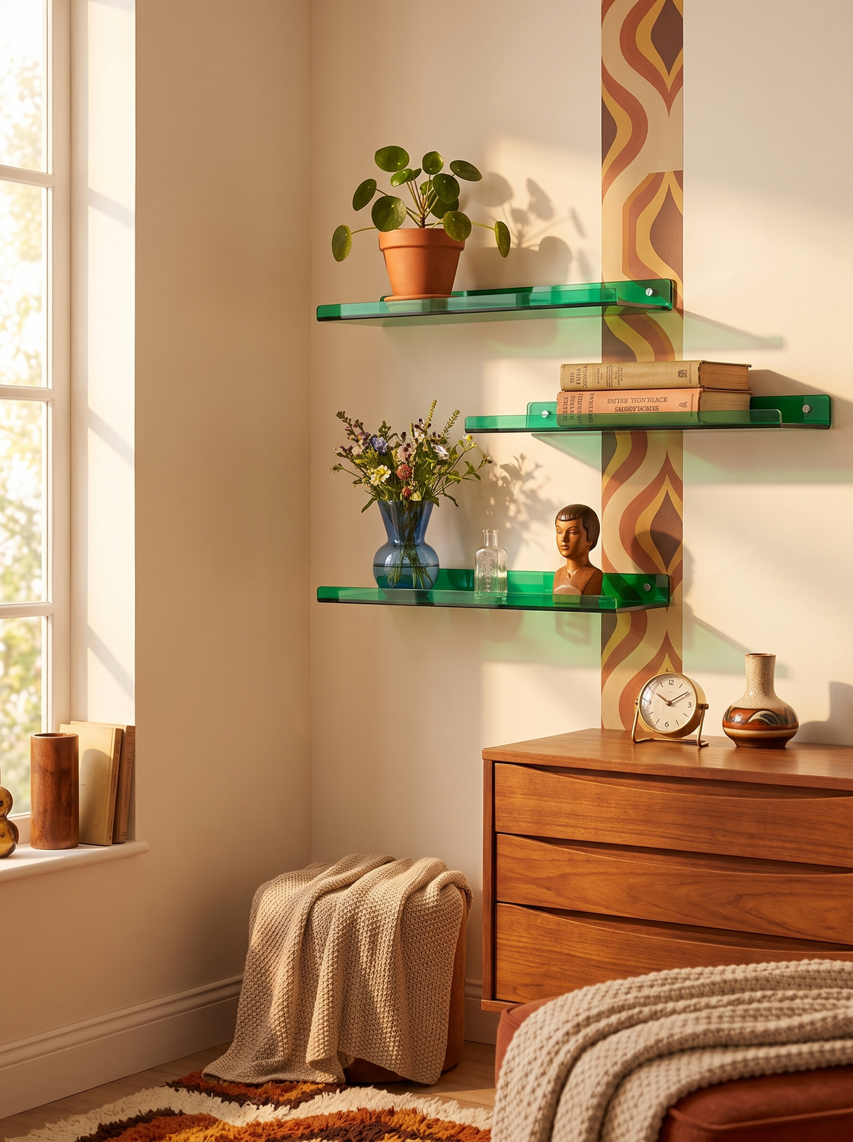 Repisa Flotante de Acrílico de Colores Para baño o cocina