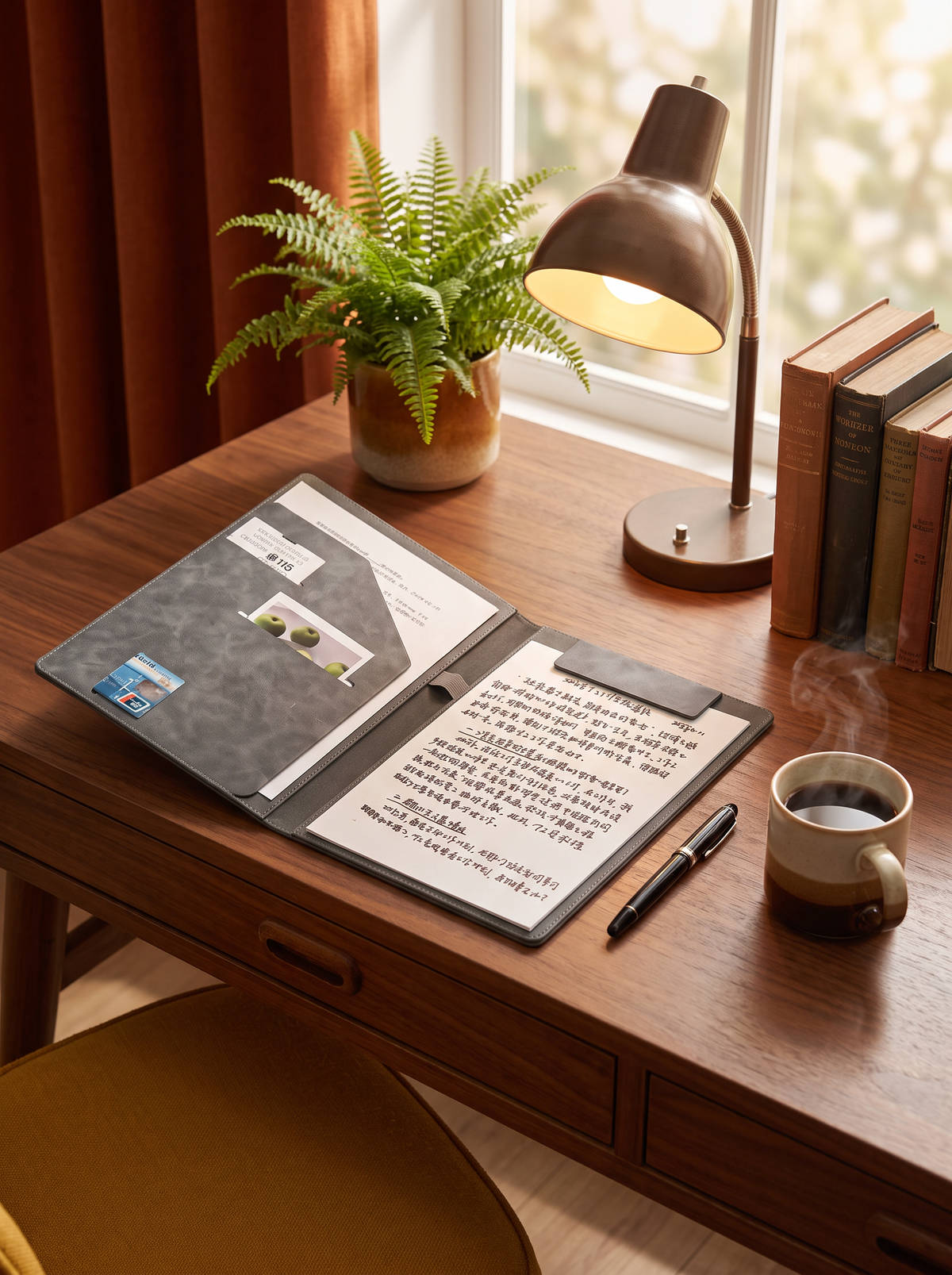 Carpeta Portafolio de Piel Sintética con Bloc de Notas Tu color de trabajo
