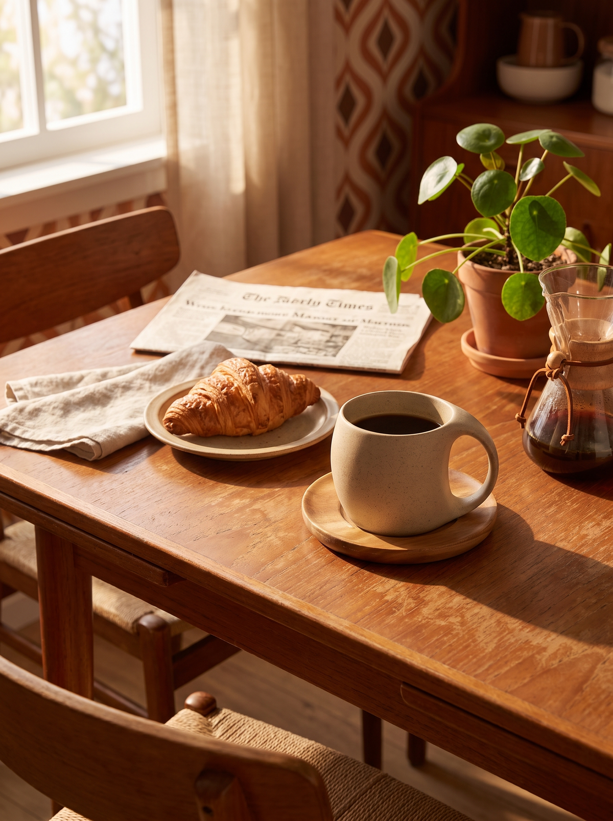 Taza de Café de Cerámica con Plato, 220 ml Groovela 2