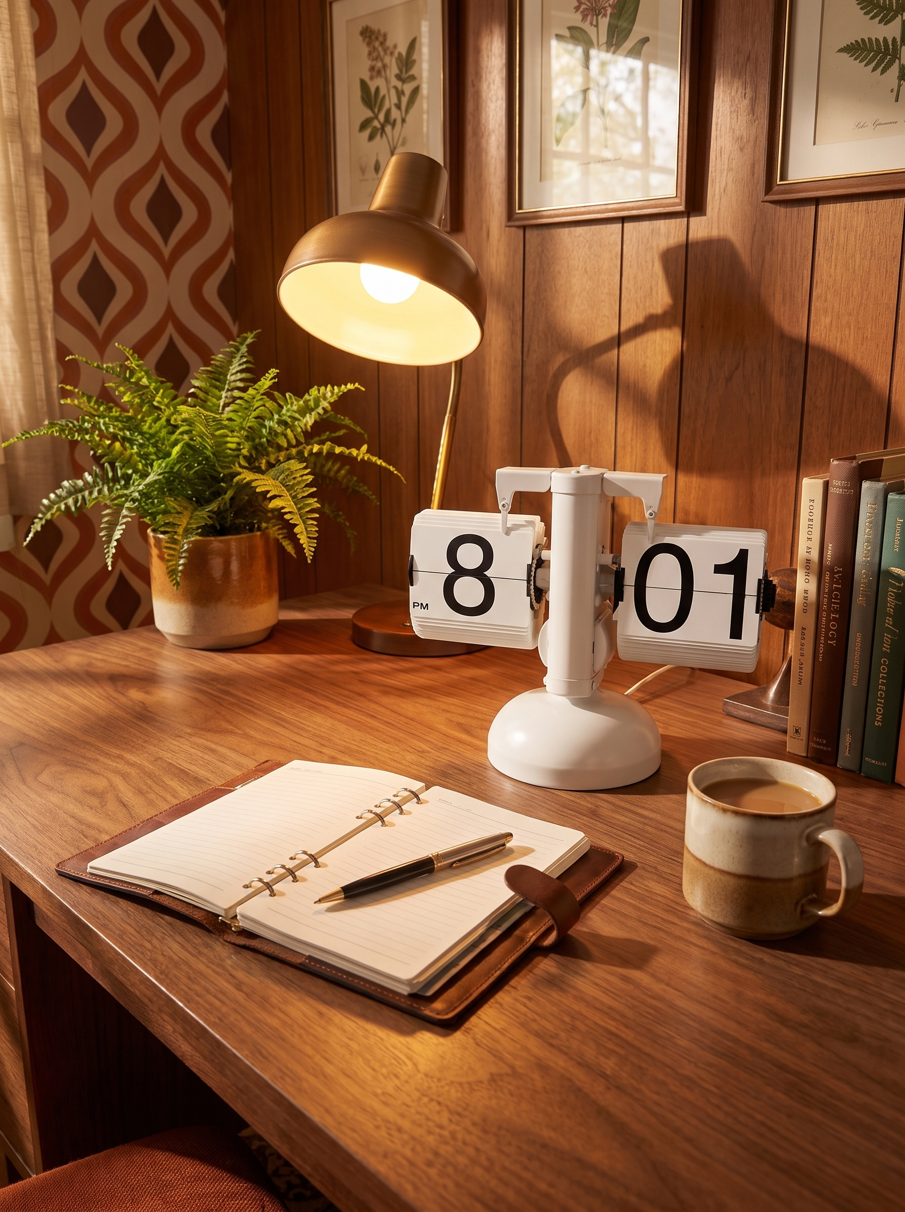 Reloj de Mesa Moderno con Cambio de Página Automático Groovela 3